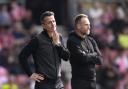 Fulham manager Marco Silva and Southampton interim manager Simon Rusk during the Premier League match at St Mary's Stadium, Southampton