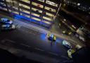 An eyewitness saw a massive emergency response after a person was run over by a bus late Friday night.