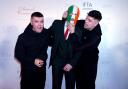 Members of Kneecap, Mo Chara, JJ O’Dochartaigh and Moglai Bap attending the Irish Film and Television Academy (IFTA) Awards Ceremony at the Dublin Royal Convention Centre (Brian Lawless/PA)