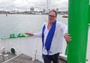 Alan Carr during the show on The Lightship at Haslar Marina, in Gosport