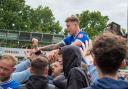 Ethan Taylor pictured after AFC Totton won their Southern League Premier play-off final
