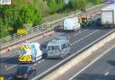 Severe delays on M27 in roadworks area