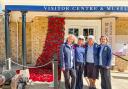 Buckler's Hard team, Susan, Sharon, Linda and Lisa in front of the VE Day display outside the Buckler's Hard Museum