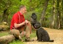 Chris Packham and his poodles in the New Forest