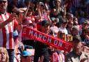 Fans during the Premier League match between Southampton and Manchester City at St Mary's Stadium.