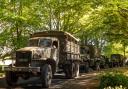Classic military convoy driving through Hampshire to mark VE Day’s 80th on May 10