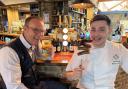 General manager Mark Pinn and head chef Connor Hurford ahead of the sausage and cider festival at The Four Horseshoes