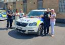 Jax's Knitting Lovelies of Barton on Sea visited Lyndhurst Police Station with the homemade toys