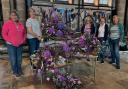 The Romsey team Maureen Lawes, Sue Purdue, Janet Burr, Lesley Morrow and Julie Facey was responsible for a purple waterfall design.
