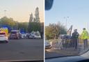 Police attended the incident which shut a busy Southampton road for hours