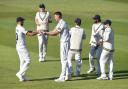 Beau Webster of Warwickshire celebrates his wicket bowlingCounty Championship Division One match between Warwickshire and Hampshire at Edgbaston on 17th May, 2025 Birmingham, England.