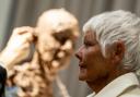 Dame Judi Dench sits for sculptor Frances Segelman in front of an audience at Claridge’s in London (Jordan Pettitt/PA)