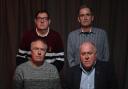Adrian Goodyear and Gary Webster, [front row] and Richard Warwick and Steve Nicholls, were haemophiliacs who attended the Lord Mayor Treloar School in the 1970s and 1980s
