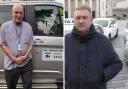 Ian Hall, chairman of Southampton Hackney and Private Hire Association (left) and Perry McMillan, Unite the Union shop steward and cab driver (right)
