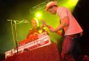 Mylo performs (left) at the Homelands festival in Winchester, Hampshire, Saturday May 28, 2005. PRESS ASSOCIATION photo. Photo credit should read: Andy Butterton/PA (HW)