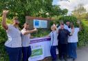 Staff from Maypole Bupa Care Home celebrating the 