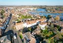 An aerial view of the house planned to be demolished on Nelson Place in Lymington.