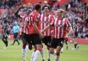 Ross Stewart's goal celebration captured by our regular Saints photographer, Stuart Martin