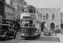 A Southampton tram in service before the network closed in 1949