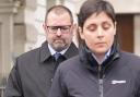 Sussex Police officers Pc Stephen Smith (left) and Pc Rachel Comotto (right) leave Westminster Magistrates’ Court, London (Yui Mok/PA)