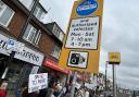 Protest against the Portswood bus gate scheme on Saturday, March 22