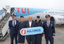 The crew from the first TUI Airways flight out of Southampton in 15 years, which left on Tuesday.