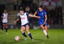 Tottenham’s Ella Morris, left, will have surgery after injuring her knee in training (Adam Davy/PA)