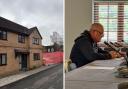 Left: The property. Right: Craig Tickner addresses the planning committee