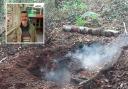 The smouldering peat-ground