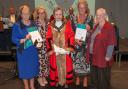 Rose Timms, Wendy Cummins, the Mayor, Councillor Janice Asman, Julie Olden and Anne Winstanley