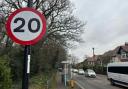 20mph sign on Hill Lane, Shirley
