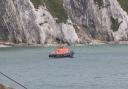 The scene at Alum Bay