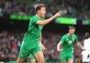 Republic of Ireland’s Kasey McAteer celebrates after scoring (Evan Treacy/PA)
