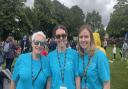 Louisa Millburn, left, stood with other organisers as thousands descended on Eastleigh and Hedge End for the Unwrapped Festival.