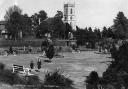 an oil painting of Shirley Recreation Ground in 1934, commissioned by The Friends of St James Park (FoSJP) in Shirley, Southampton, which is on display in the community cafe in St.James' Park.