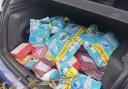Officers discovered £1,000 worth of items in the boot of the car.
