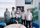 Students from Thornden School with residents at Brendoncare
