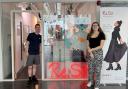 Daniel Farmer and Holly Tritton outside the shop