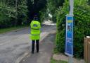 Officers celebrated as nobody was caught speeding.