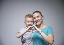 Aiden Davis, a blood recipient from Eastleigh, with mum Steph