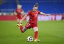 Wales' Rachel Rowe during the UEFA Women's Nations League, League A, Group A4 match at Cardiff City Stadium.