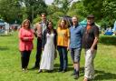 (L - R): Alison Barnes, Brice Stratford, MP Satvir Kaur, Christelle Blunden, Mark Cridge, and Cllr Dave Shields
