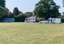 The traveller camp at Fryern Recreation Ground