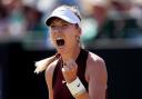 Katie Boulter roars during her victory over Sonay Kartal (Bradley Collyer/PA)