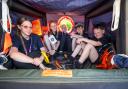 Students from Fareham Academy try out Survival Equipment