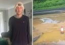 Cyclist Kurt Cann, pictured, “could have died” after he plunged into a sinkhole on Hythe Bypass, his concerned family have warned