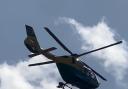 The air ambulance over Palmerston Park