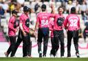 Somerset celebrate during their Men's Vitality Blast victory over Hampshire Hawks