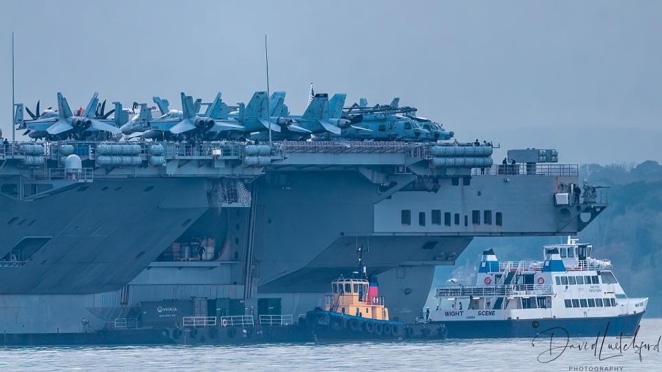 USS Gerald R. Ford: 6 pictures of US aircraft carrier in the Solent ...