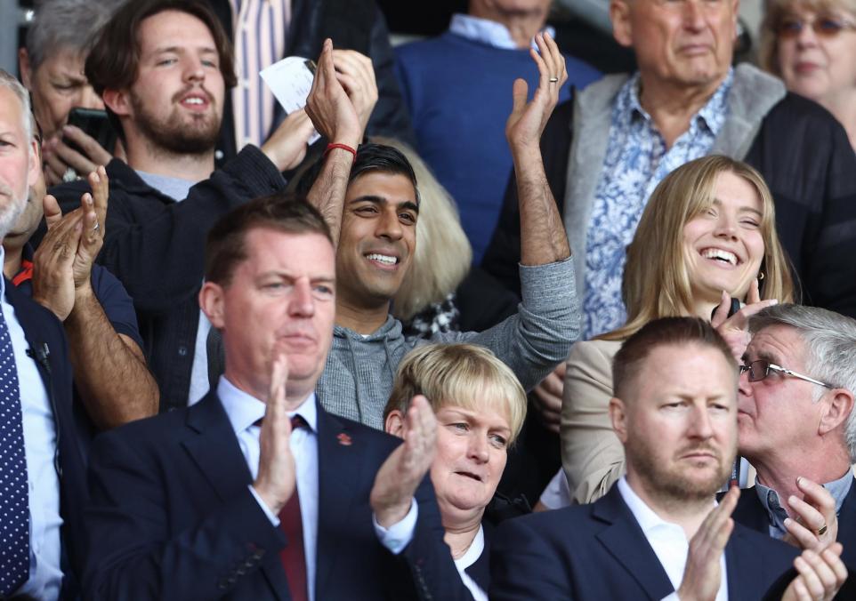 Prime Minister Rishi Sunak at St Mary's for Southampton v Fulham match ...